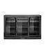 Barkoelkast | 3 Glazen schuifdeuren | 323L | Zwart | (H)86,5x(B)135x(D)52cm