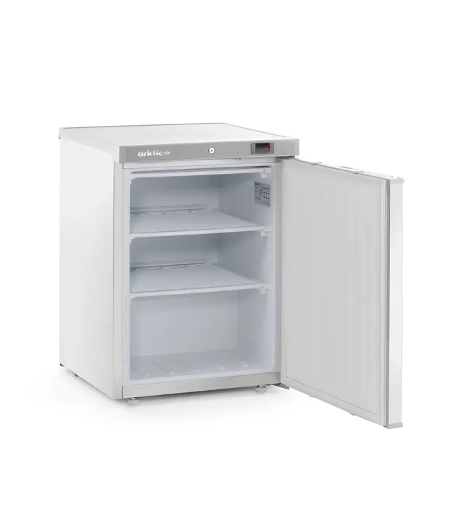 Vrieskast Budget Line | 200L | Enkeldeurs | Laag model | RVS | (H)83,8x(B)65,5x(D)59,8cm