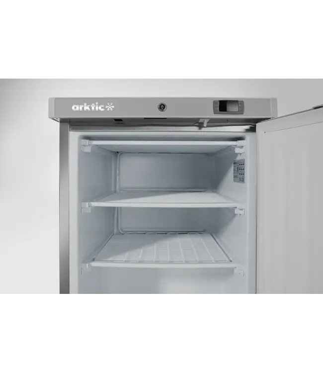 Vrieskast Budget Line | 200L | Enkeldeurs | Laag model | RVS | (H)83,8x(B)65,5x(D)59,8cm