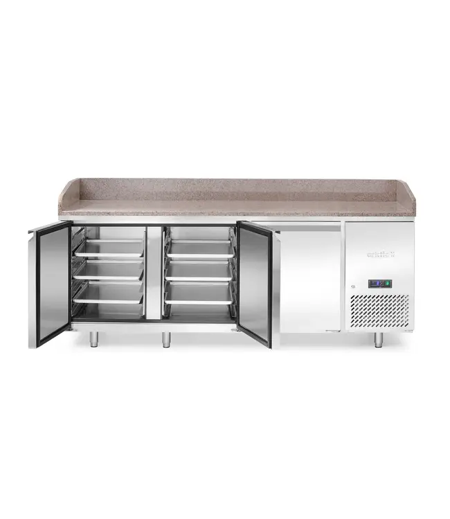 Pizzawerkbank Arktic | 3 Deuren | Geforceerd | 201cm breed | 80cm diep