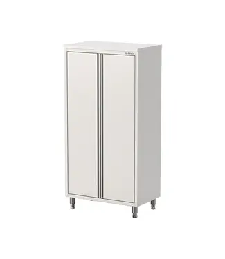 Qusinox RVS Keukenkast Qusinox | 2 Deuren | 4 Planken | (H)200x(B)120x(D)50cm