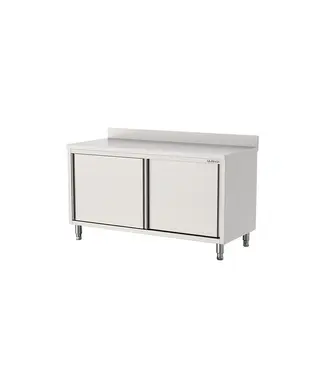 Qusinox RVS Werktafel Line 700 | Met schuifdeuren | 160cm breed