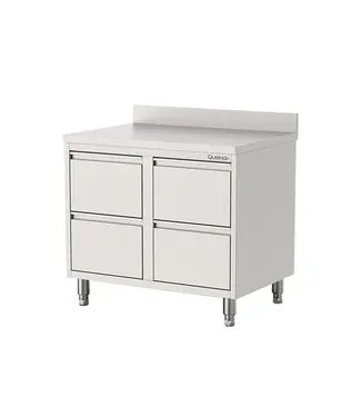 Qusinox RVS Werktafel Line 700 | Met 4 lades | 1/1GN | 80cm breed