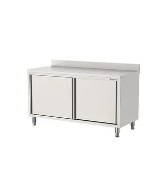 Qusinox RVS Werktafel Line 700 | Met schuifdeuren | 120cm breed