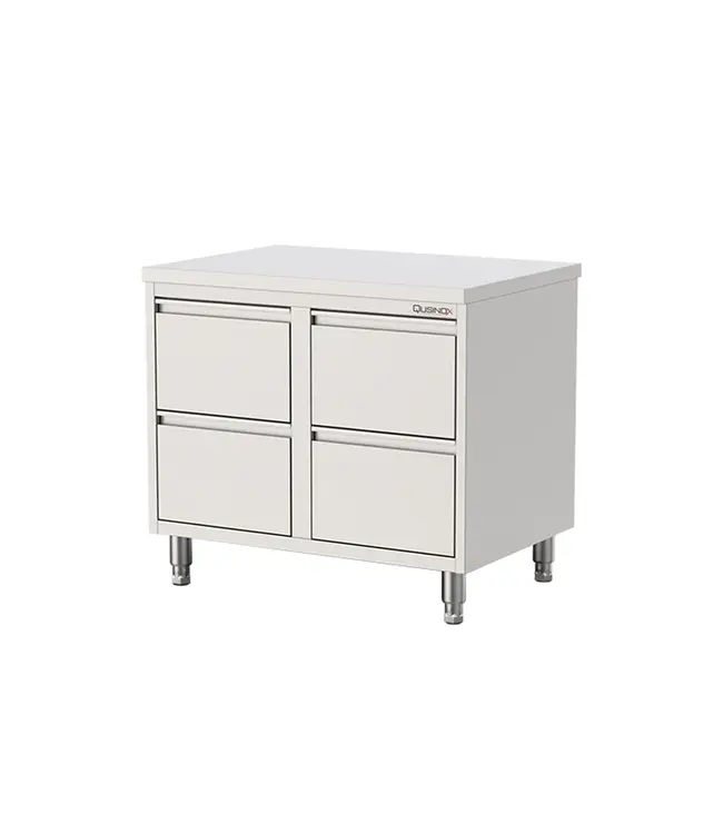 RVS Werktafel Line 700 | Met 4 lades | 1/1GN | 80cm breed