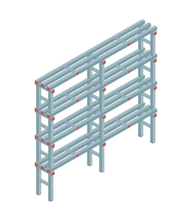 Eurostelling | Diepte 300mm | (B)1000 tot 2000mm | (H)1450 tot 2250mm