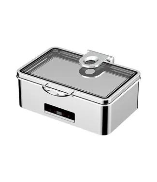 Sunnex Chafing dish Sunnex | 1/1GN | Elektrisch | Glazen deksel | RVS
