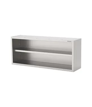 Qusinox Open RVS wandkast | 140cm breed | 40cm diep