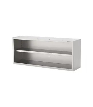 Qusinox Open RVS wandkast | 120cm breed | 40cm diep
