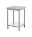 RVS Werktafel | Hoekmodel | Met bodemschap & spatrand | 70cm breed