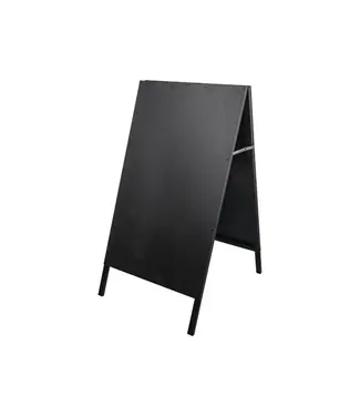 Menu stoepbord/krijtbord | 104x62cm | Dubbelzijdig | Zwart