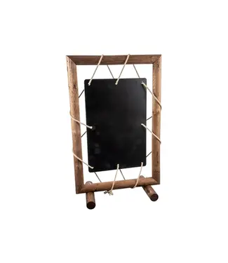 Menu stoepbord/krijtbord | 82x55cm | Dubbelzijdig | Hout / bruin