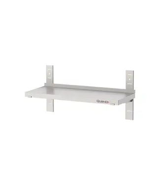 Qusinox RVS Wandplank | 1x 120cm | Verstelbaar | Met spatrand