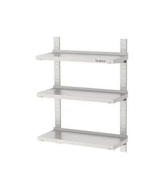 Qusinox RVS Wandplanken set | 3x 80cm | Verstelbaar | Met spatrand