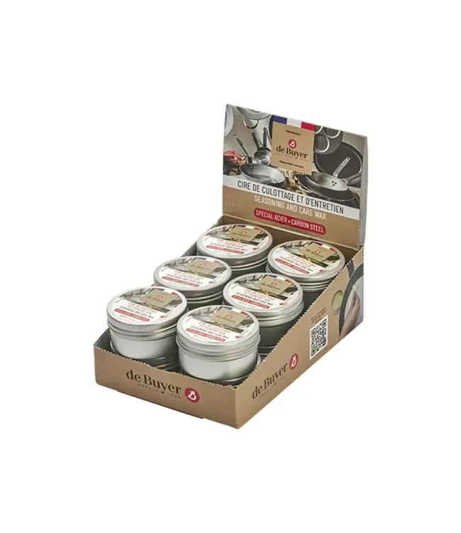 Onderhoudswax voor stalen/gietijzeren pannen De Buyer | 100ml | 12 Stuks