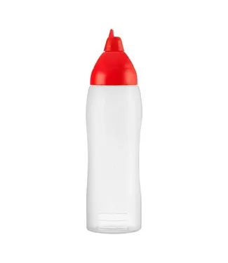 Araven Knijpfles Araven | 75cl saus | Non-drip | BPA-vrij | Rood