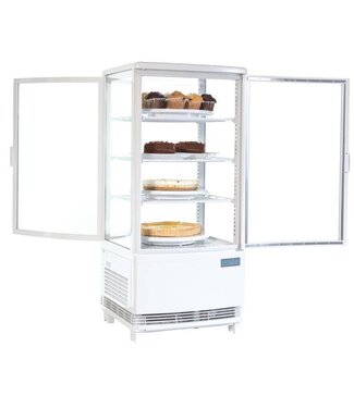 Polar Koelvitrine | dubbele deur | wit | 86L | (H)98x(B)42,9x(D)42,5