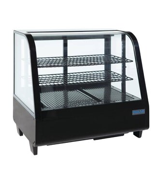 Polar Koelvitrine tafelmodel | zwart | 100L | (H)67,5x(B)68,2x(D)45