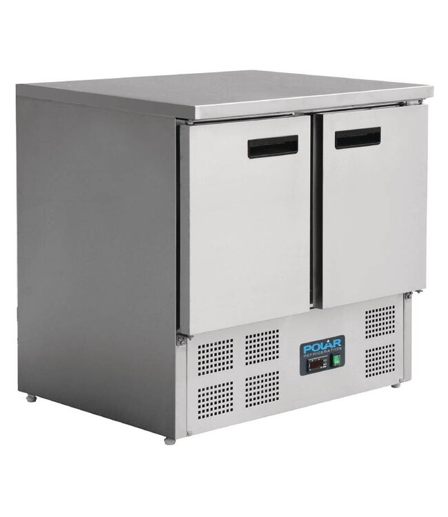 Polar Koelwerkbank RVS | 2 deurs | 240L | (H)88x(B)90x(D)70