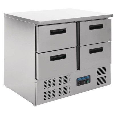 Koelwerkbank RVS | 4 lades | 240L | (H)88x(B)90x(D)70