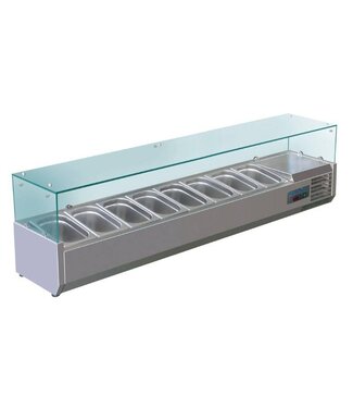 Polar Opzetkoelvitrine Polar | 8x 1/4GN | (H)43,5x(B)180x(D)33