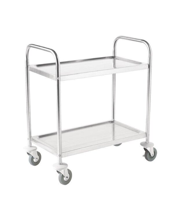 Serveerwagen RVS budget - 2 bladen medium