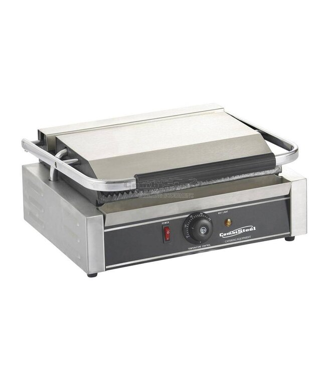 Combisteel Contactgrill breed | combisteel | geribbeld | 2,2kW | (H)19x(B)44x(D)41