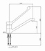 Kraan elleboog bediening | tafelmodel | enkelgats | 1/2" aansluiting