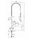 Voorspoeldouche | tafelmodel | enkelgats | 3/4" aansluiting