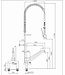 Voorspoeldouche | tafelmodel | dubbelgats 155mm | 3/4" aansluiting