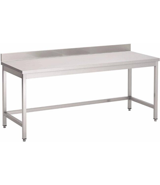 Werktafel RVS achteropstand - gelast - 85(H)x70x70cm