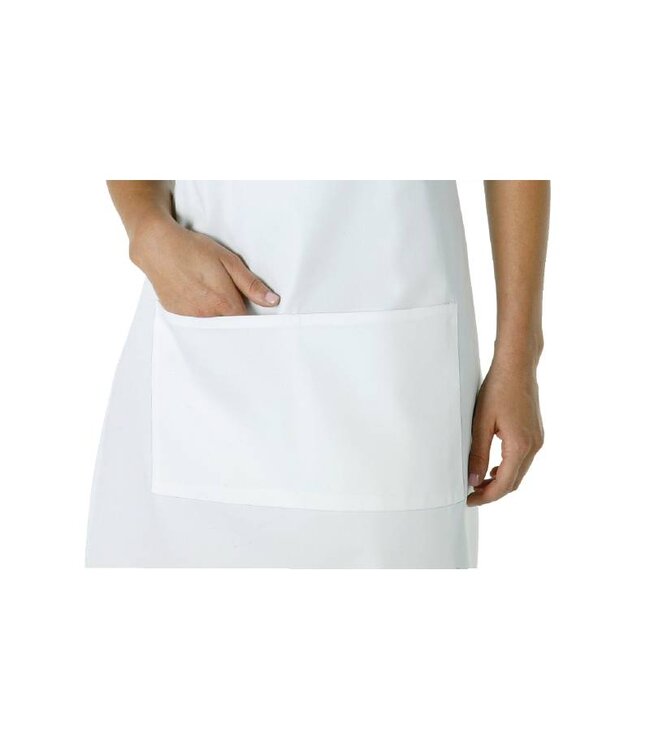Halterschort verstelbaar met zak - 86(L)x60(B)cm - wit
