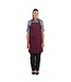 Chef Works Halterschort verstelbaar met zak - 86(L)x60(B)cm - bordeaux