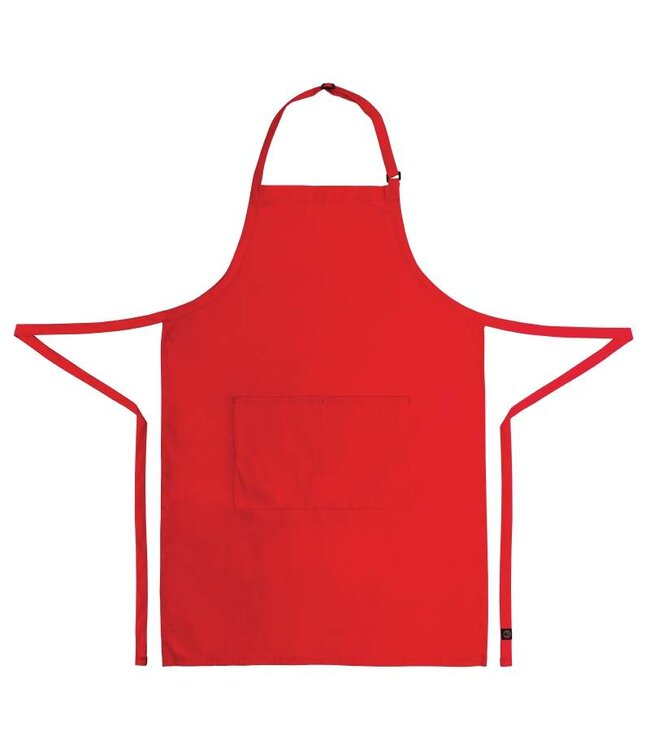 Halterschort verstelbaar met zak - 86(L)x60(B)cm - rood