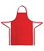 Chef Works Halterschort verstelbaar met zak - 86(L)x60(B)cm - rood