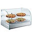 Warmhoudvitrine gebogen glas | 2 schappen | (H)37,6x(B)55,4x(D)37,6