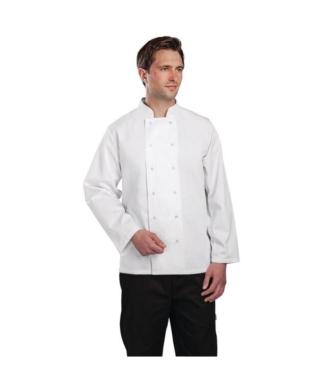 Horeca koksbuis - chef wit - lange mouwen - XS-XXL