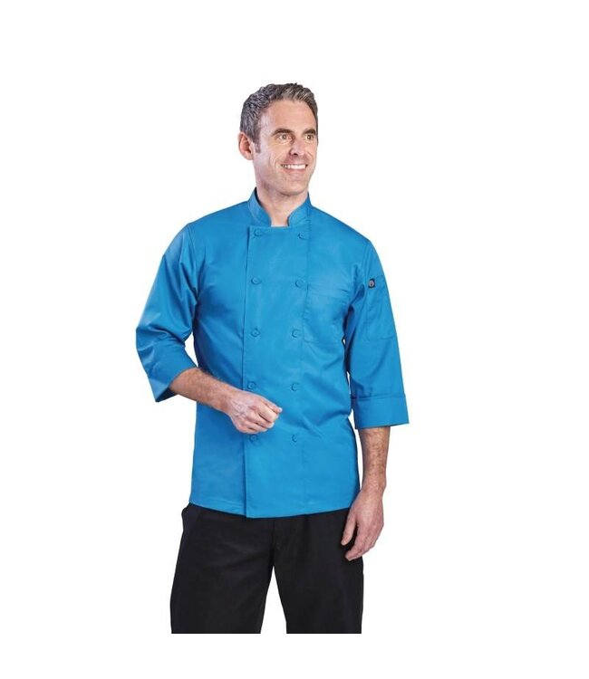 Chef Works Horeca koksbuis - 3/4 mouw - Blauw - XS-XXL