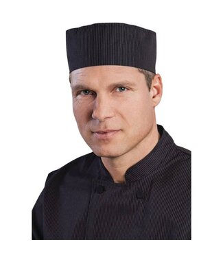 Chef Works Koksmuts laag - Cool vent - zwart krijtstreep