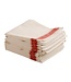 Halflinnen glazendoek 75x50cm - rood