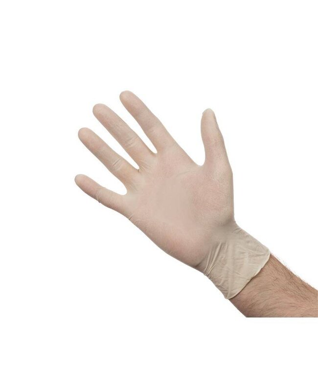 Latex handschoenen - poeder vrij size S - 100 stuks