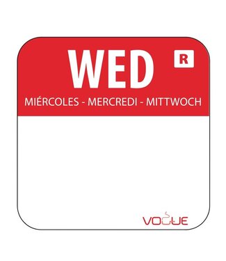 Vogue Weekdag sticker - woensdag