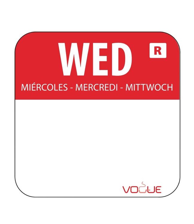 Weekdag sticker - woensdag