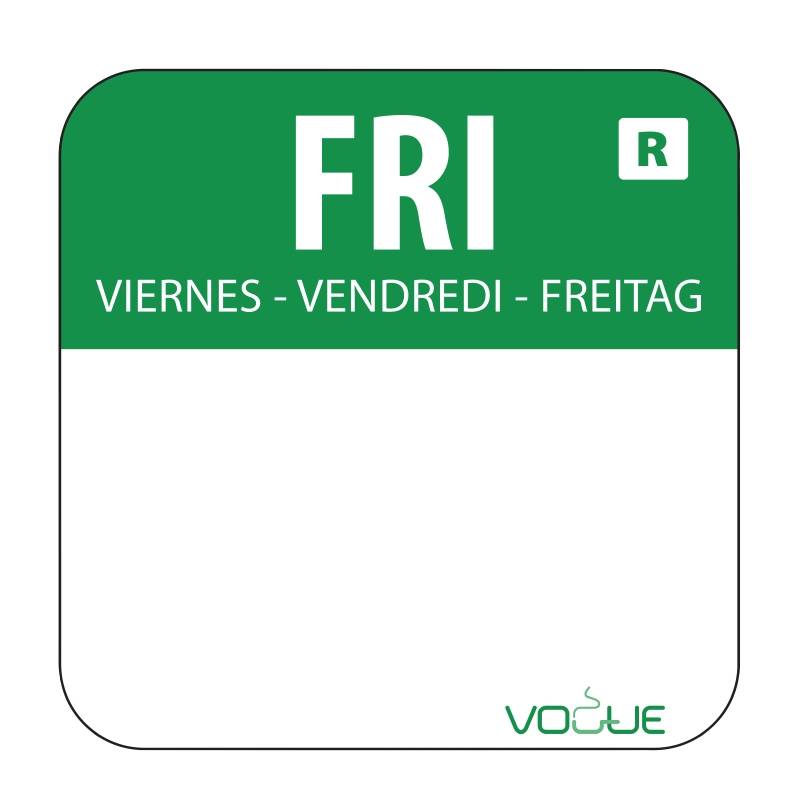Weekdag sticker - vrijdag - HorecaRama