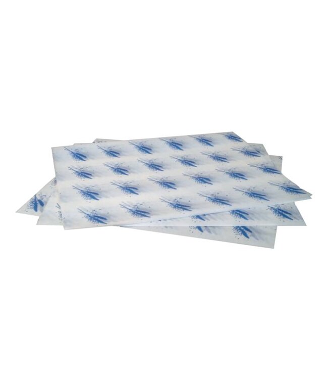 Hamburger verpakking papier - blauw - 1000 stuks