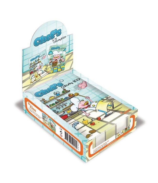 Horeca kinderkleurplaat - Chef - 50 stuks