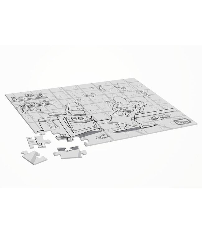 Horeca kinderpuzzel en kleurplaat - chef - 25 stuks