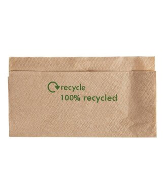 Recycled kraftpapier servetten - enkel - 6000 stuks