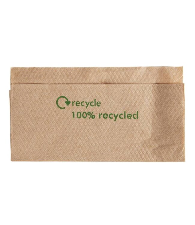 Recycled kraftpapier servetten - enkel - 6000 stuks