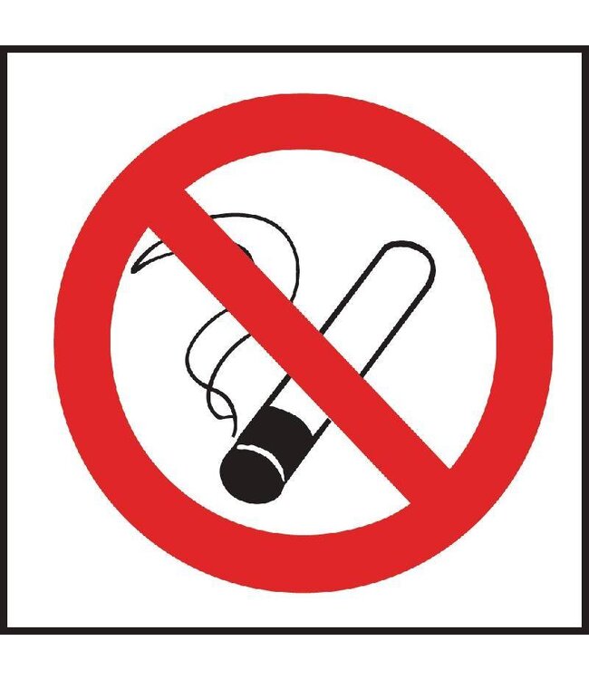 Sticker niet roken - wanden